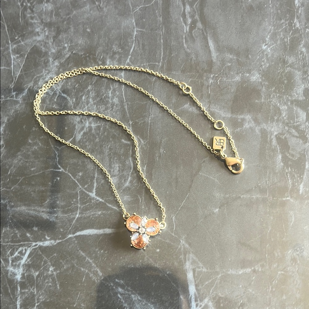 Banana Republic pink and peach gemstone necklace
